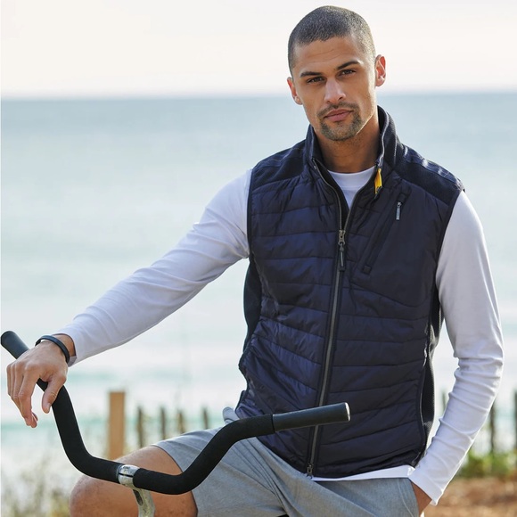 NEW! Parajumpers Zavier Hybrid Vest Men Navy Blue Size Large - Picture 1 of 13